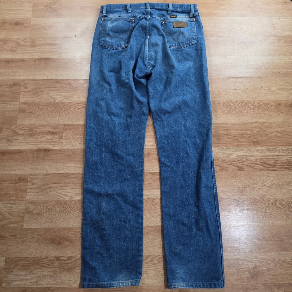 Wrangler Cowboy Cut Jeans Mens 36x36 Blue 13MWZPW Western Straight Leg Denim